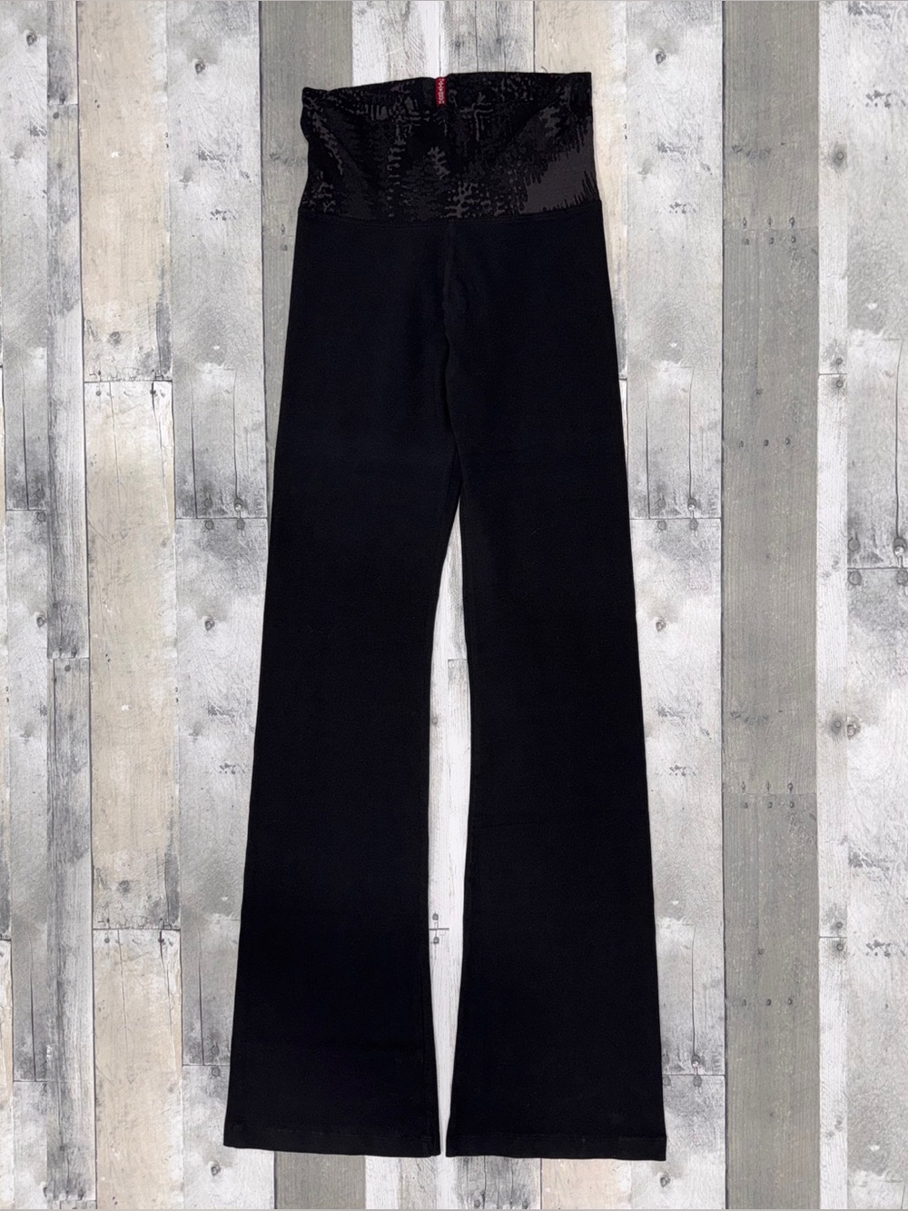 Hard Tail Contour Rolldown Black Boot Cut Flare Pant Sz. M